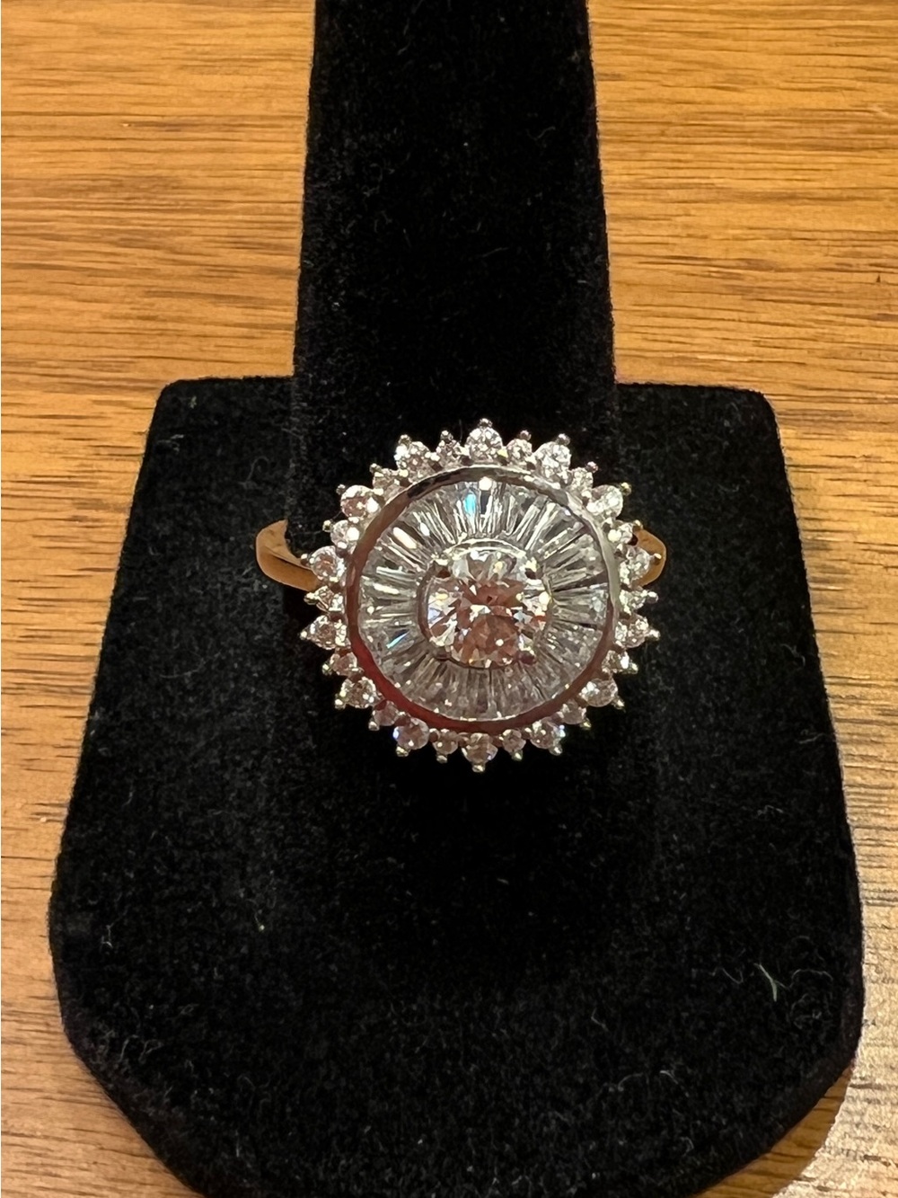 Swarovski Zirconia Sterling Silver Halo Ring